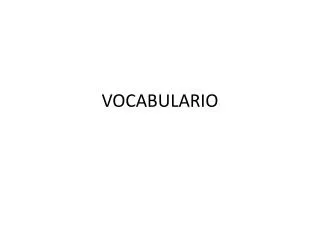 vocabulario
