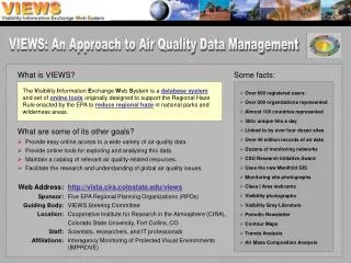VIEWS: An Approach to Air Quality Data Management