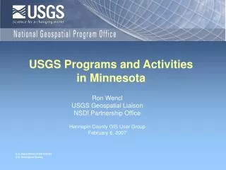 USGS Programs and Activities in Minnesota