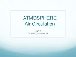 ATMOSPHERE Air Circulation