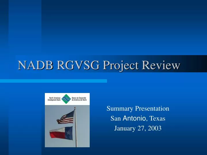 nadb rgvsg project review