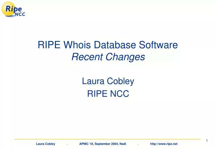 ripe whois database software recent changes