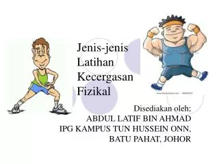 jenis jenis latihan kecergasan fizikal