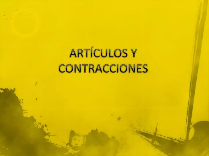 art culos y contracciones