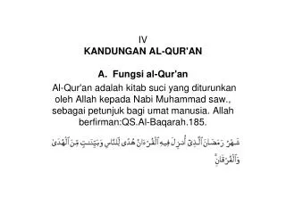 iv kandungan al qur an