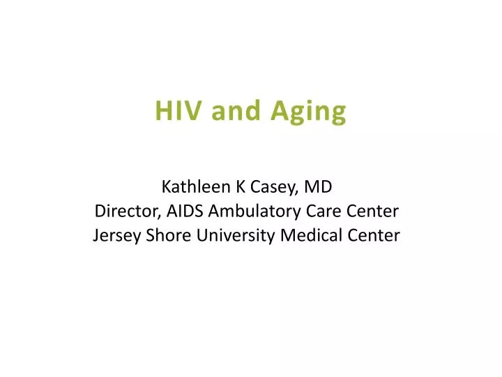 hiv and aging