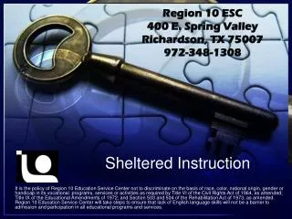 sheltered instruction