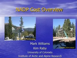 NADP Cost Overview