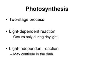 Photosynthesis