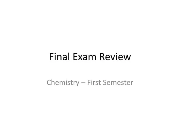 final exam review