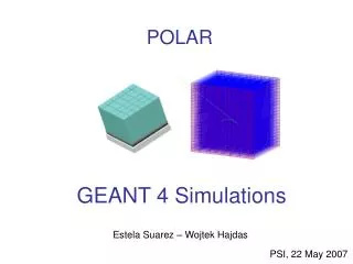 GEANT 4 Simulations