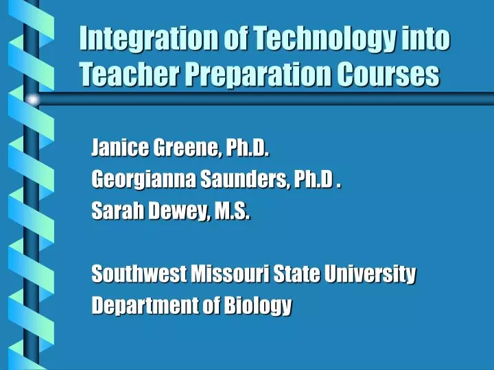 integration of technology into teacher preparation courses