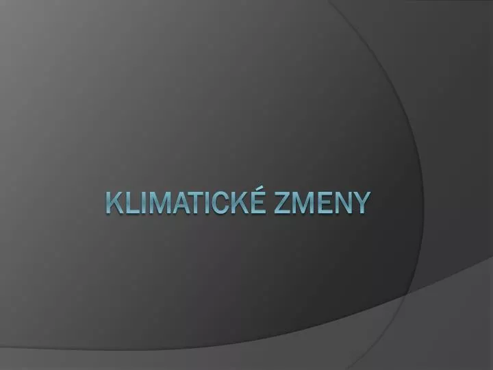 klimatick zmeny