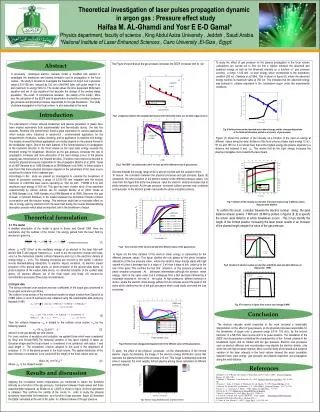 Theoretical investigation of laser pulses propagation dynamic