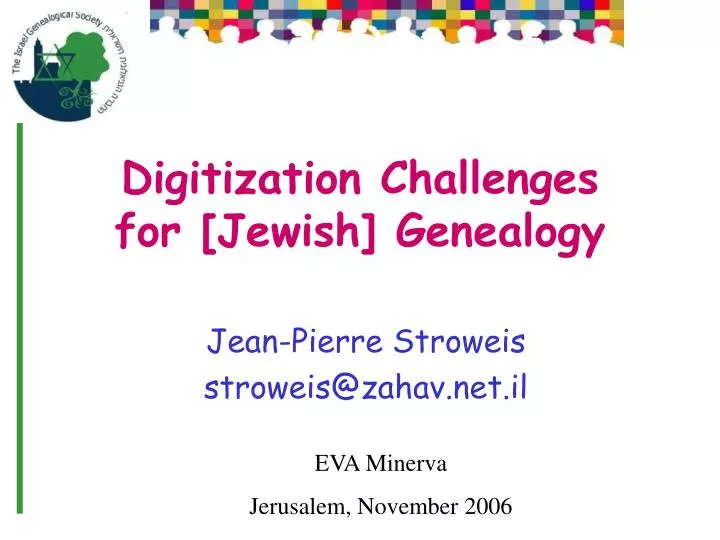 digitization challenges for jewish genealogy