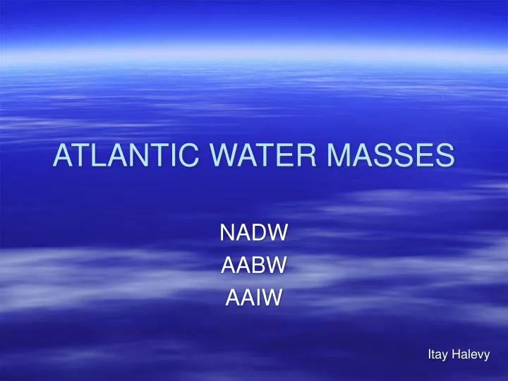 atlantic water masses