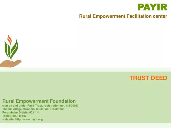 payir rural empowerment facilitation center