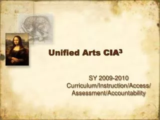 Unified Arts CIA 3
