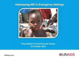 Addressing HIV in Emergency Settings