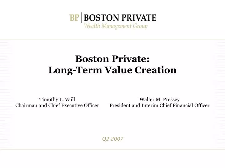 boston private long term value creation