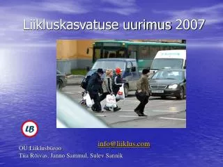 liikluskasvatuse uurimus 2007