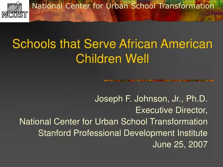 schools that serve african american children well