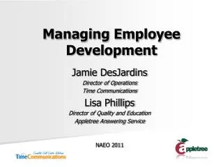 Managing Employee Development