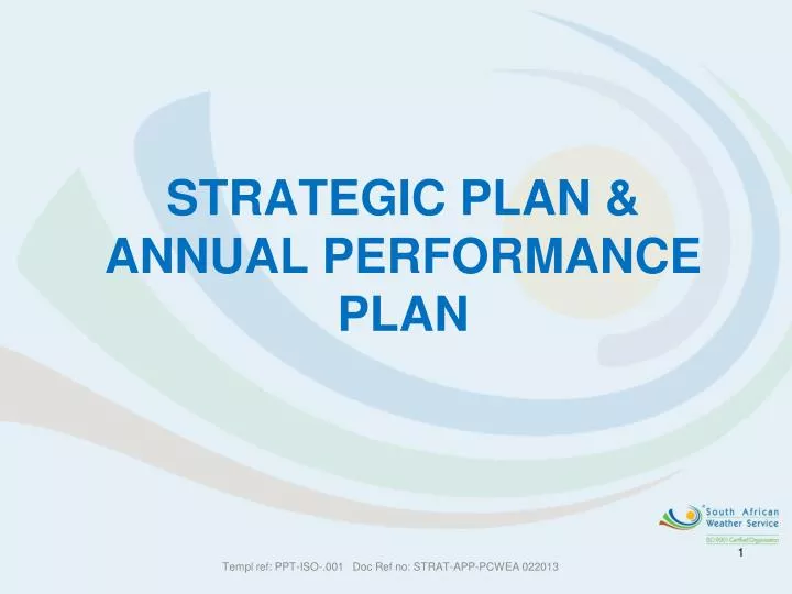 strategic plan annual performance plan