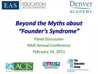 beyond the myths about founder s syndrome