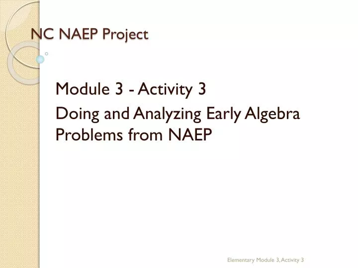 nc naep project