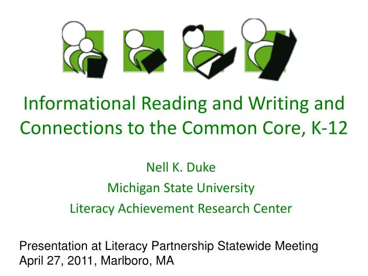 informational reading and writing and connections to the common core k 12