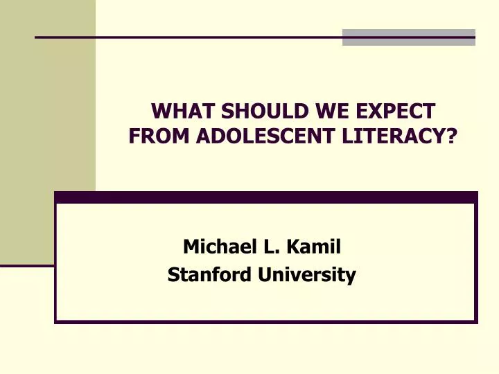 what should we expect from adolescent literacy