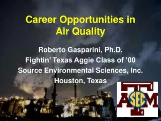 Career Opportunities in Air Quality