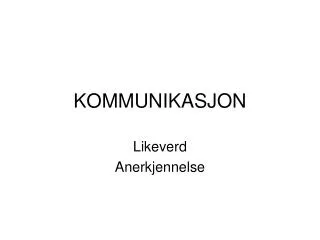 kommunikasjon