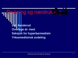 drukning og n rdrukning
