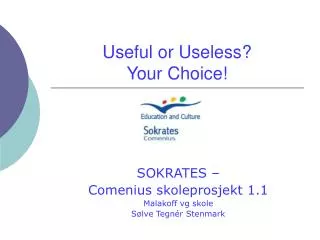 useful or useless your choice