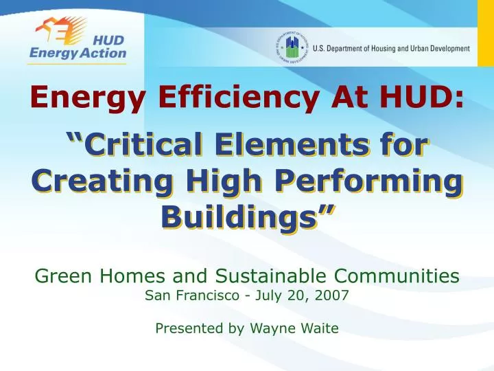 critical elements for creating high performing buildings