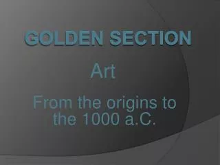 Golden section