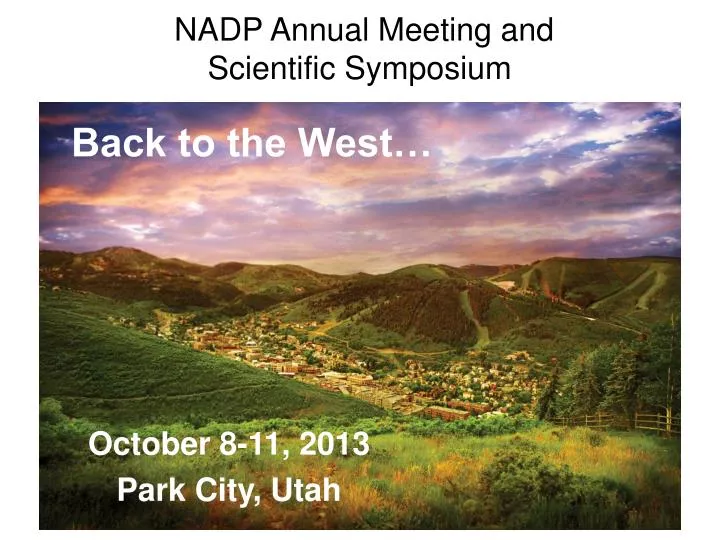 nadp annual meeting and scientific symposium