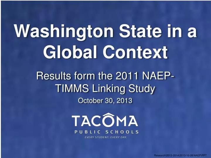 washington state in a global context