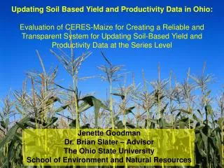 Updating Soil Based Yield and Productivity Data in Ohio: