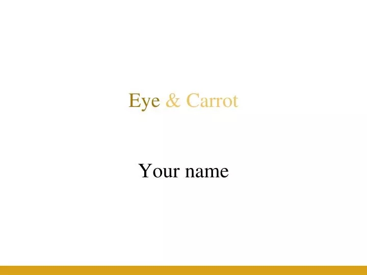 eye carrot