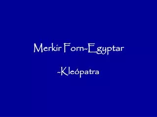 merkir forn egyptar