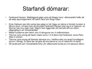starfandi d marar