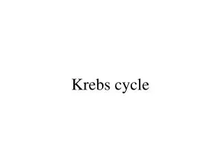 Krebs cycle