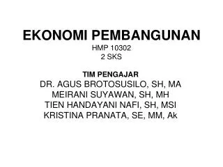 ekonomi pembangunan hmp 10302 2 sks