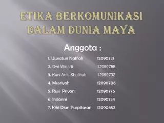 etika berkomunikasi dalam dunia maya