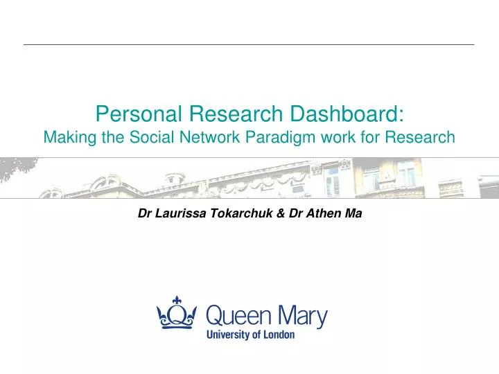 personal research dashboard making the social network paradigm work for research