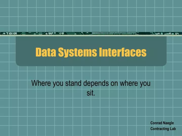 data systems interfaces