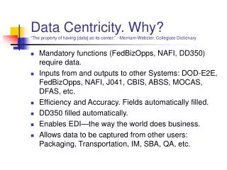Mandatory functions (FedBizOpps, NAFI, DD350) require data.